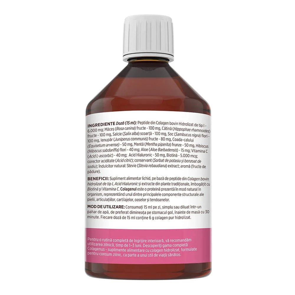 Colagen lichid pentru piele si par Colagenus Frumusete, 500ml, Faunus Plant