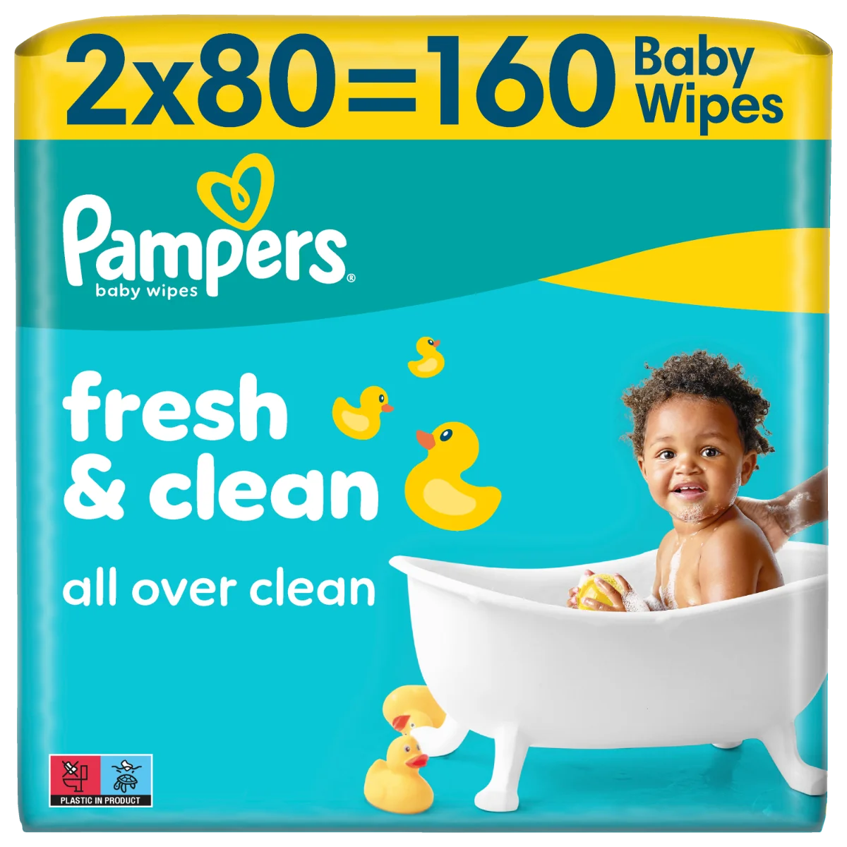 Servetele umede Fresh Clean, 160 bucati, Pampers