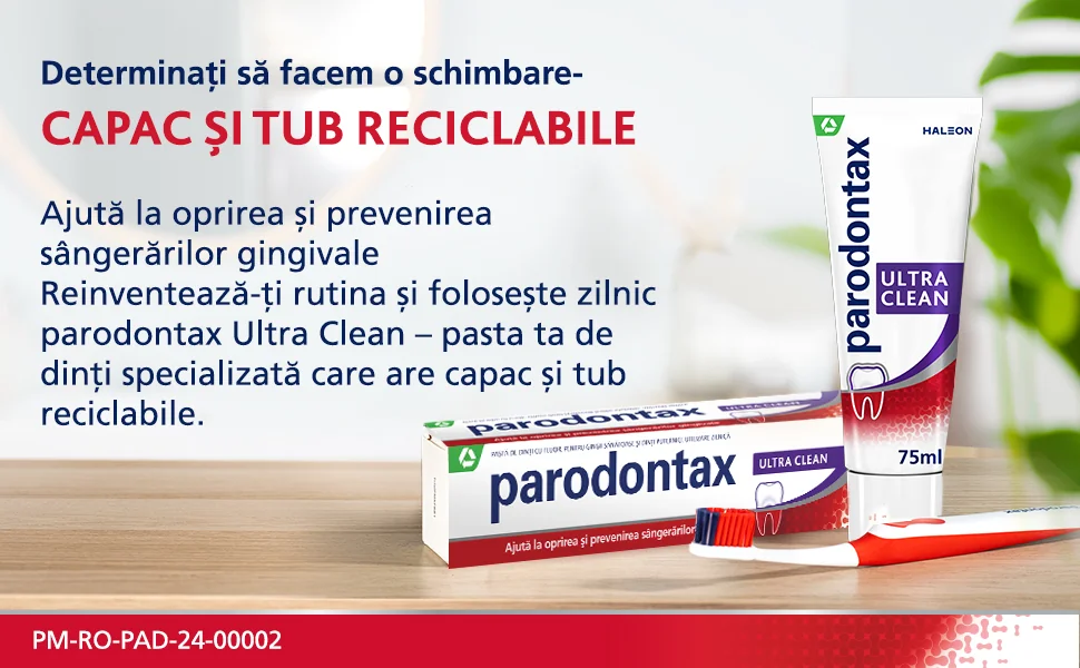 Setul de ingrijire a gingiilor cu pasta de dinti, apa de gura si periuta de dinti Parodontax pentru Reinventarea rutinei zilnice Setul de ingrijire a gingiilor cu pasta de dinti, apa de gura si periuta de dinti Parodontax pentru Reinventarea rutinei zilnice
