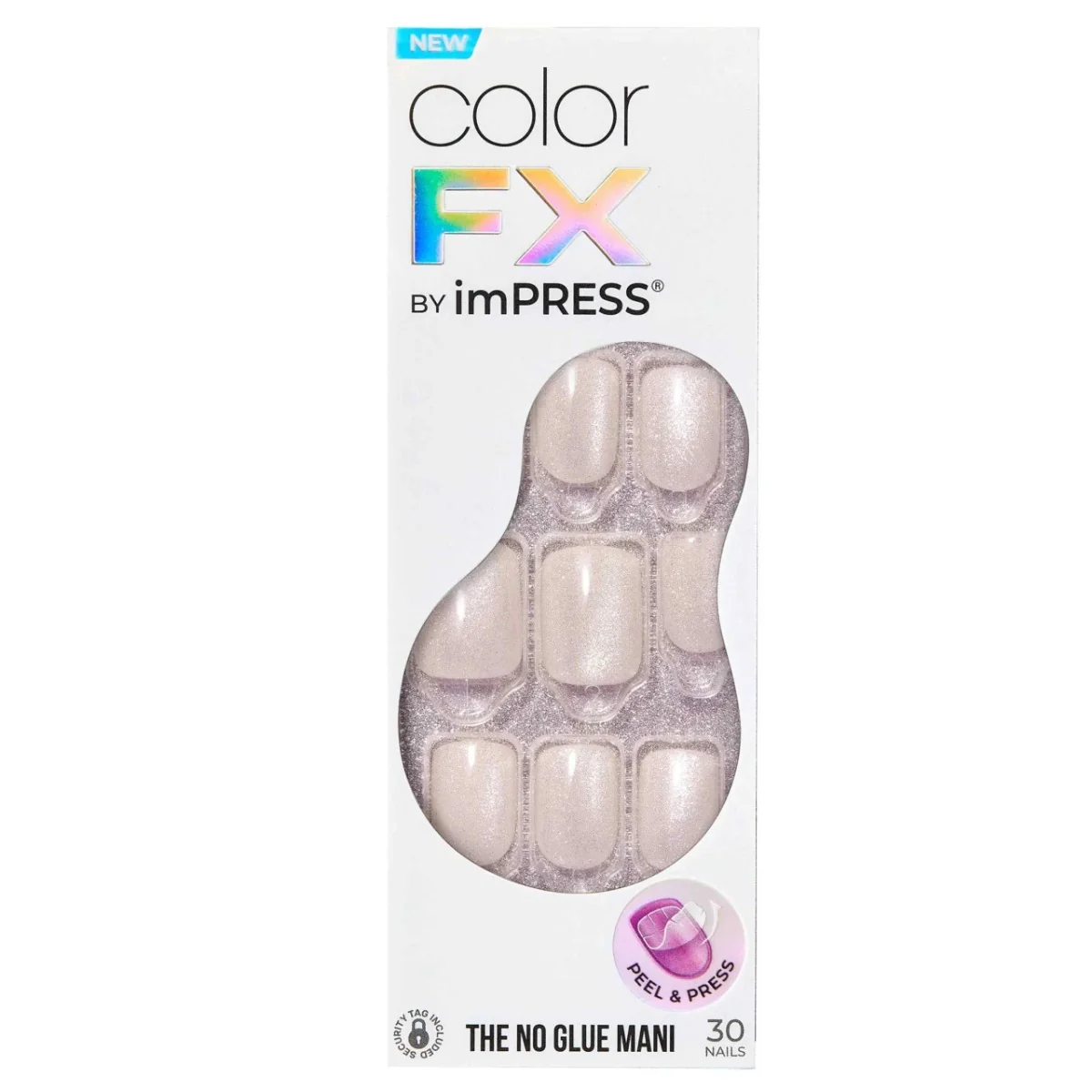 Unghii false Impress Color Fx Rebel, 30 bucati, Kiss