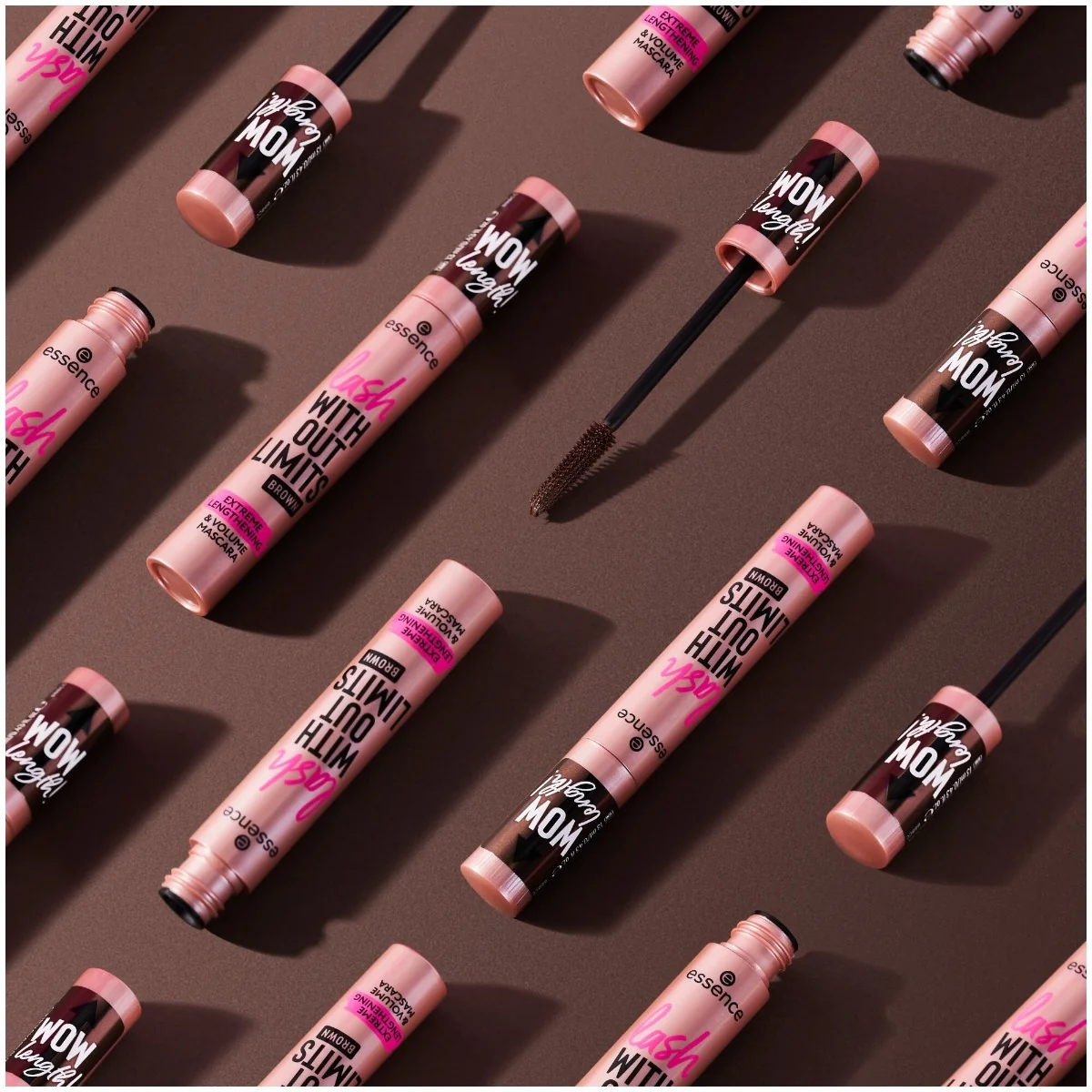 Mascara Lash Without Limits Brown Extreme Lengthening & Volume 02 - Brown, 13ml, Essence