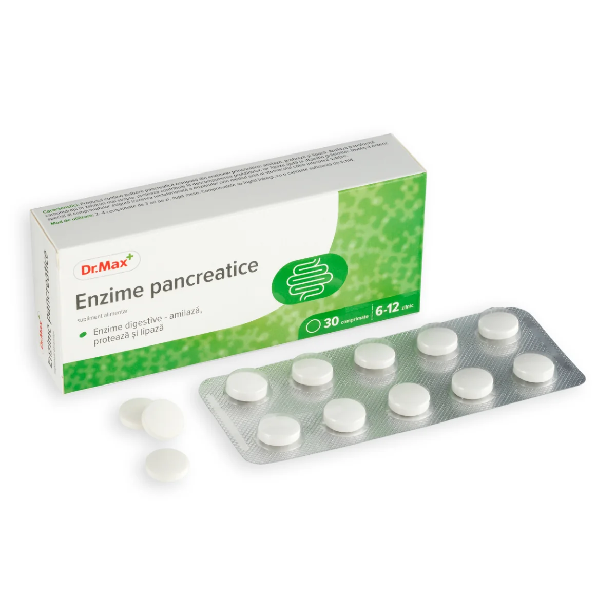 Dr. Max Enzime pancreatice, 30 comprimate filmate
