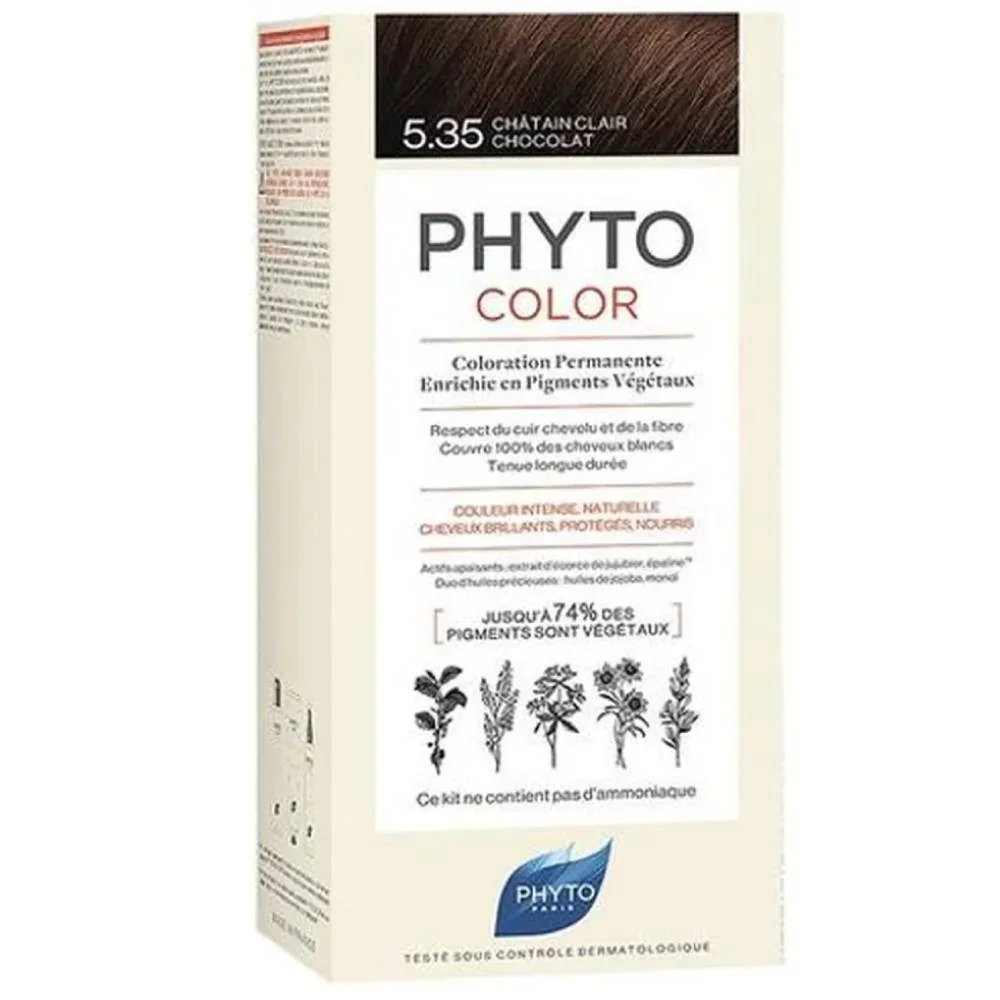 Vopsea par 5.35 Chocolate Light Brown Phytocolor, 50ml, Phyto
