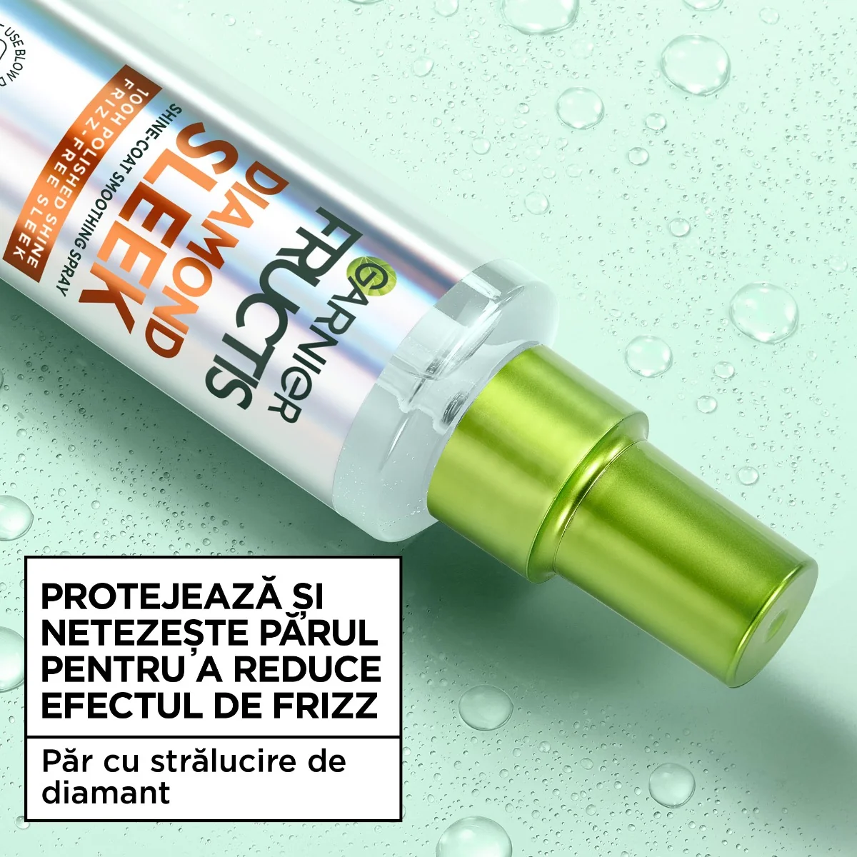 Spray cu protectie termica pentru stralucirea parului Diamond Sleek, 150ml, Garnier 