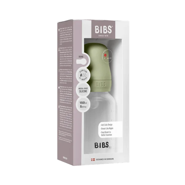 Set complet biberon anticolici din silicon PP fara BPA Sage, 150ml, Bibs