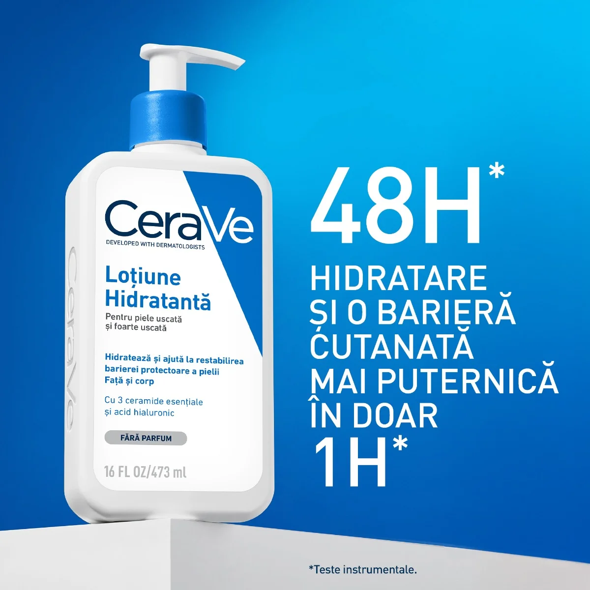 Lotiune hidratanta de fata si corp pentru piele uscata si foarte uscata, 236ml, CeraVe