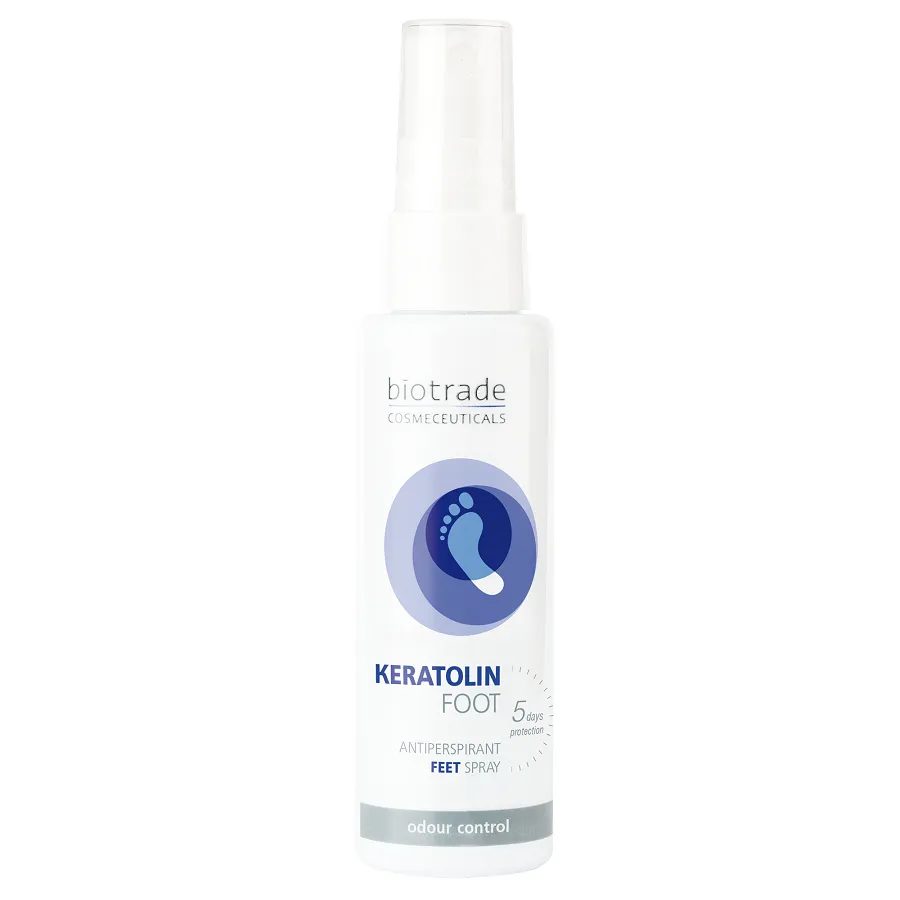 Spray antiperspirant pentru picioare Keratolin Foot, 50ml, Biotrade