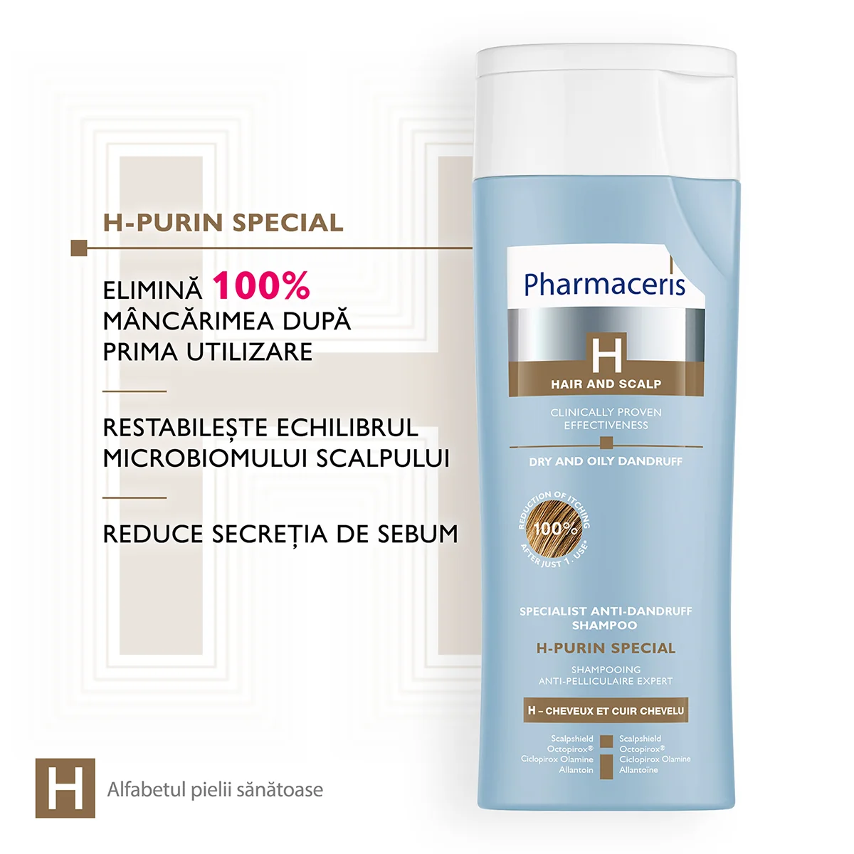 Sampon anti-matreata purin special H, 250ml, Pharmaceris