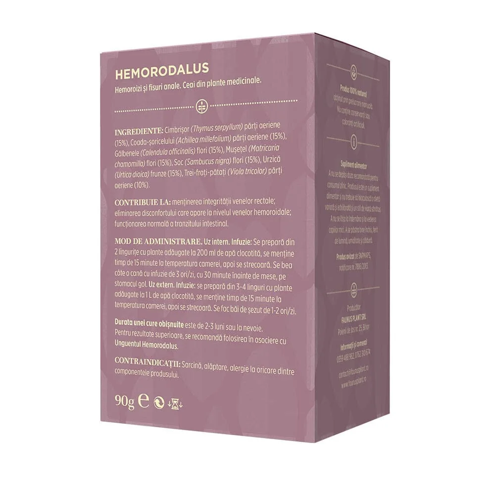 Ceai pentru hemoroizi Hemorodalus, 90g, Faunus Plant