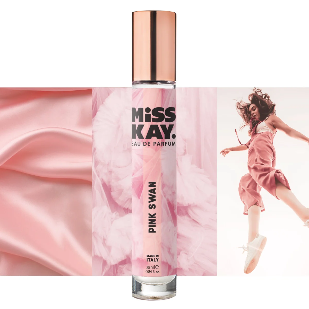Apa de parfum pentru femei Pink Swan, 25ml, Miss Kay