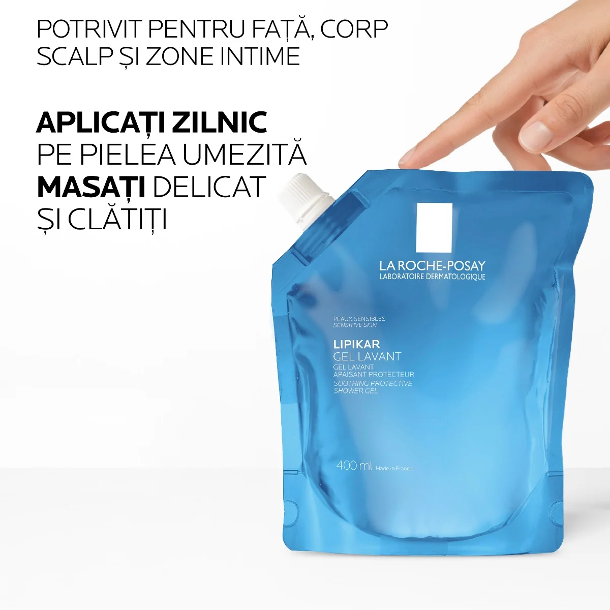 Gel de spalare Lipikar Refill, 400ml, La Roche-Posay