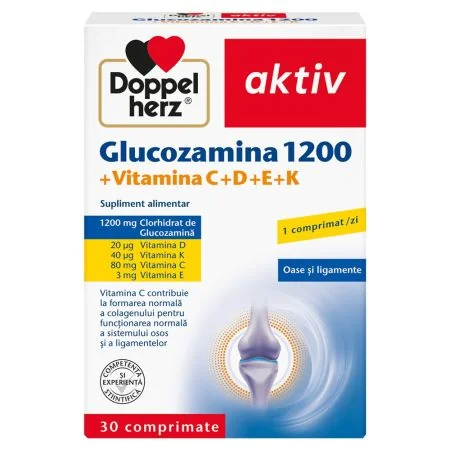 Articulatii mobile Glucozamina 1200, 30 comprimate, Doppelherz