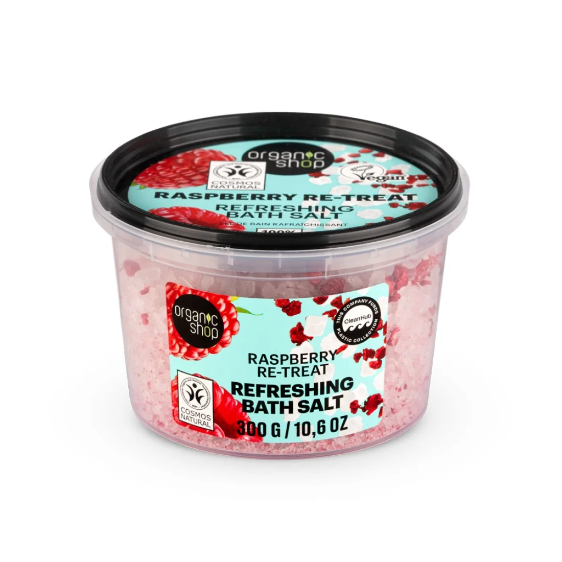 Sare de baie revigoranta Raspberry Re-treat, 300ml, Organic Shop