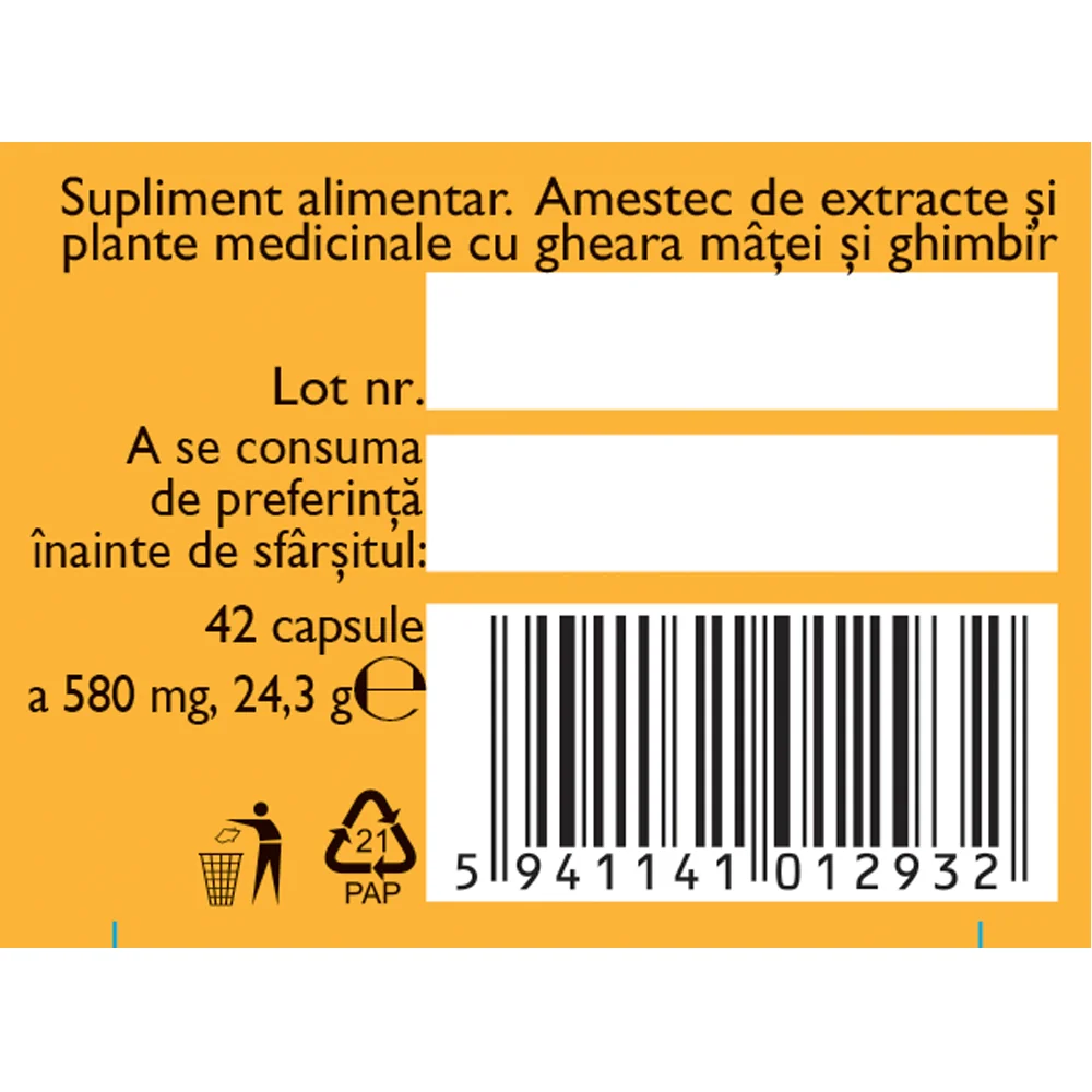 Imunitate, respirator si digestiv F160, 42 capsule, Fares