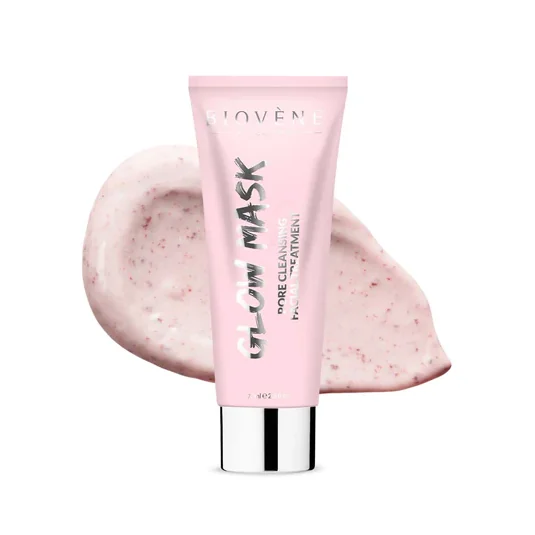 Masca pentru stralucirea tenului cu argila roz Glow Mask, 75ml, Biovene
