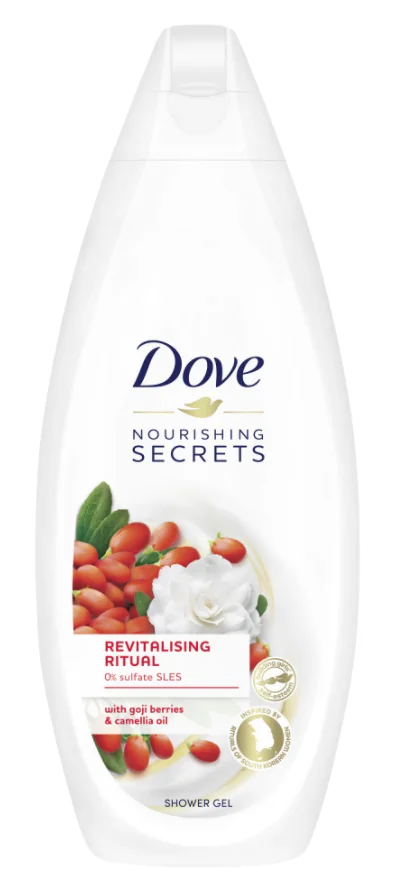 Gel de dus Revitalizing Ritual Goji Berries & Camelia Oil, 250ml, Dove