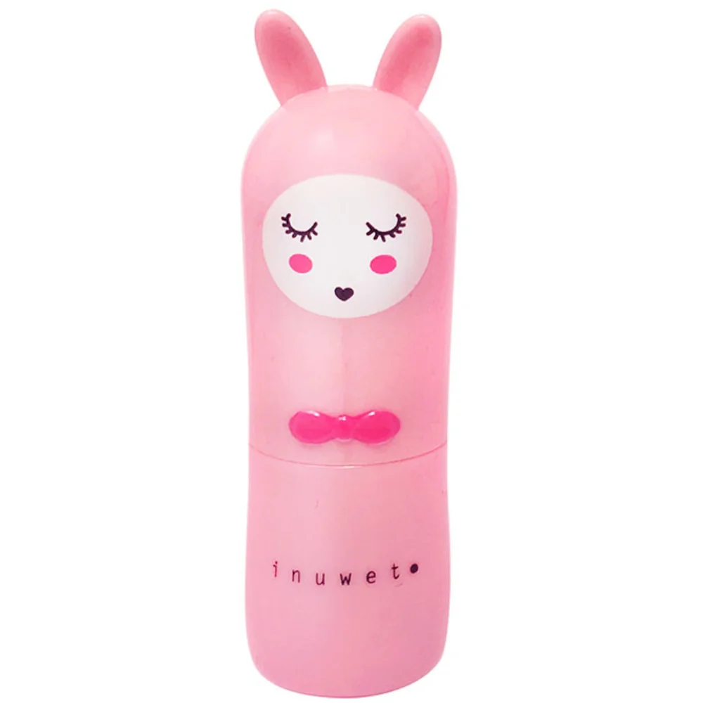 Balsam de buze pentru copii cu pardum de capsune Bunny Pink, 3.5g, Inuwet