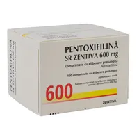 Pentoxifilina SR 600mg, 100 comprimate filmate, Zentiva