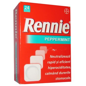 Rennie Peppermint, 24 comprimate, Bayer 