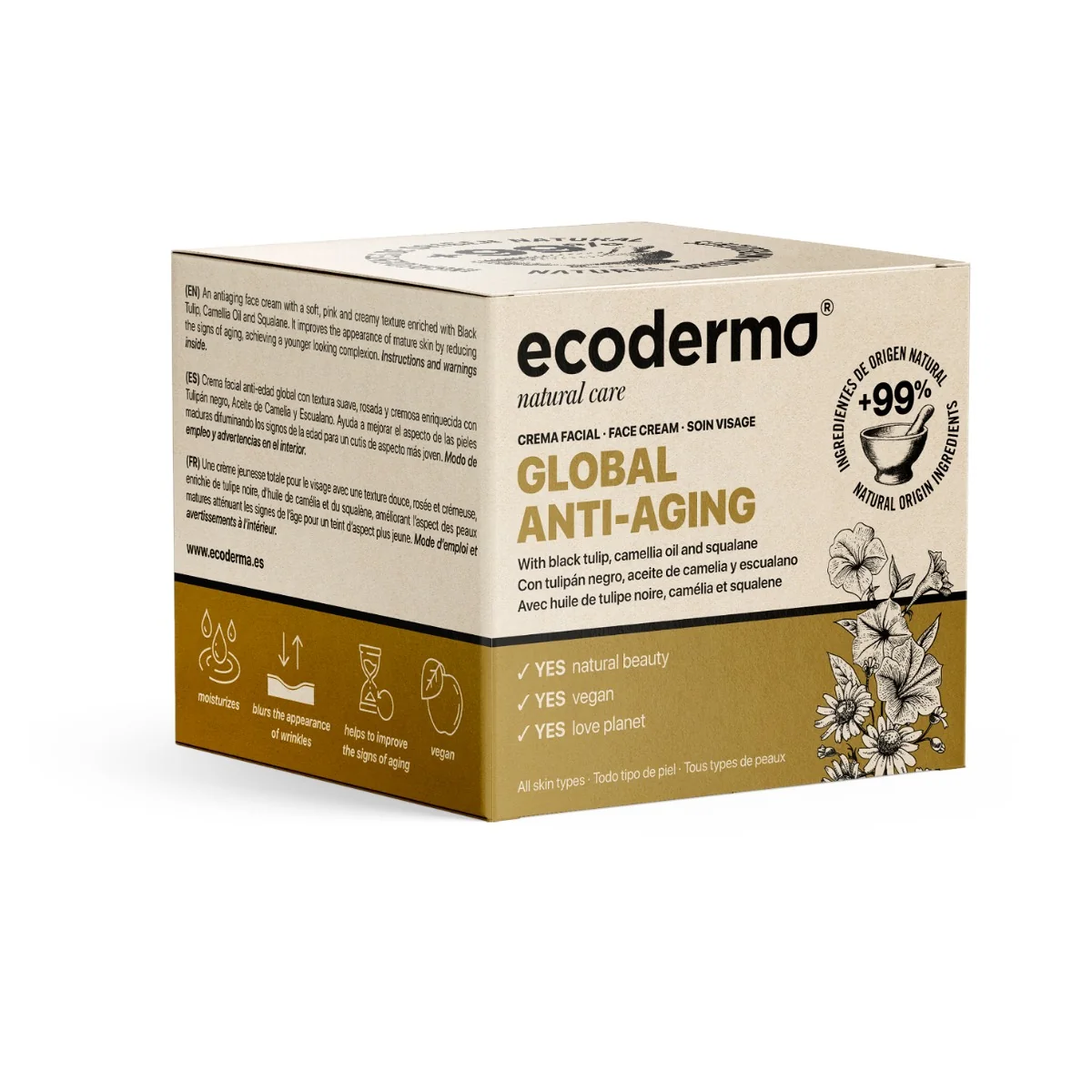 Crema anti-age Global, 50ml, Ecoderma