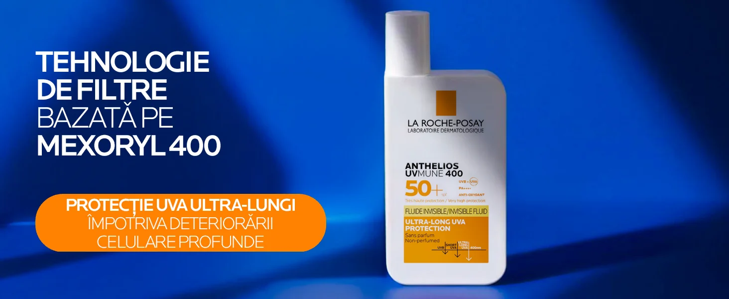 Fluid Invizibil Anthelios UV-Mune 400 SPF50+, 50ml, La Roche-Posay Fluid Invizibil Anthelios UV-Mune 400 SPF50+, 50ml, La Roche-Posay