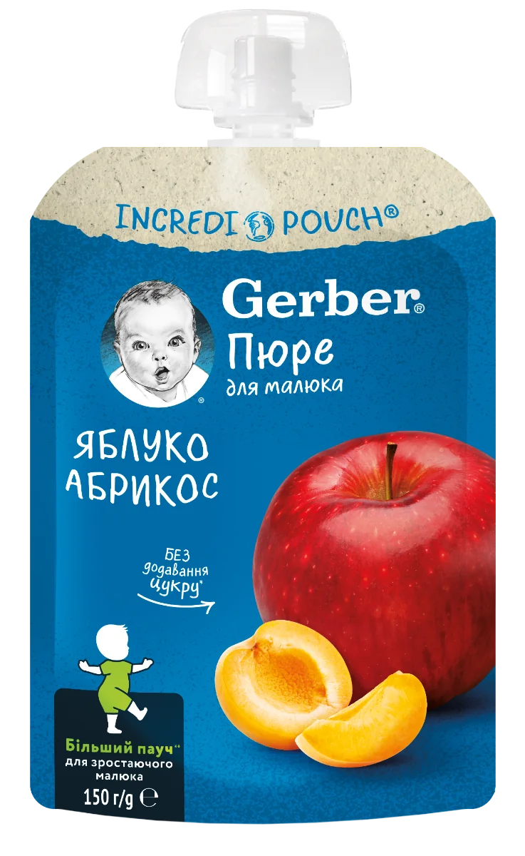 Piure din mar si caise +6 luni, 150g, Gerber