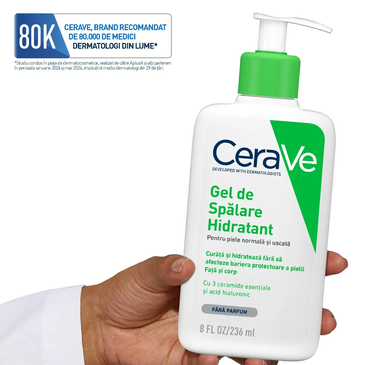 Gel de spalare hidratant pentru piele normal-uscata, 236ml, CeraVe