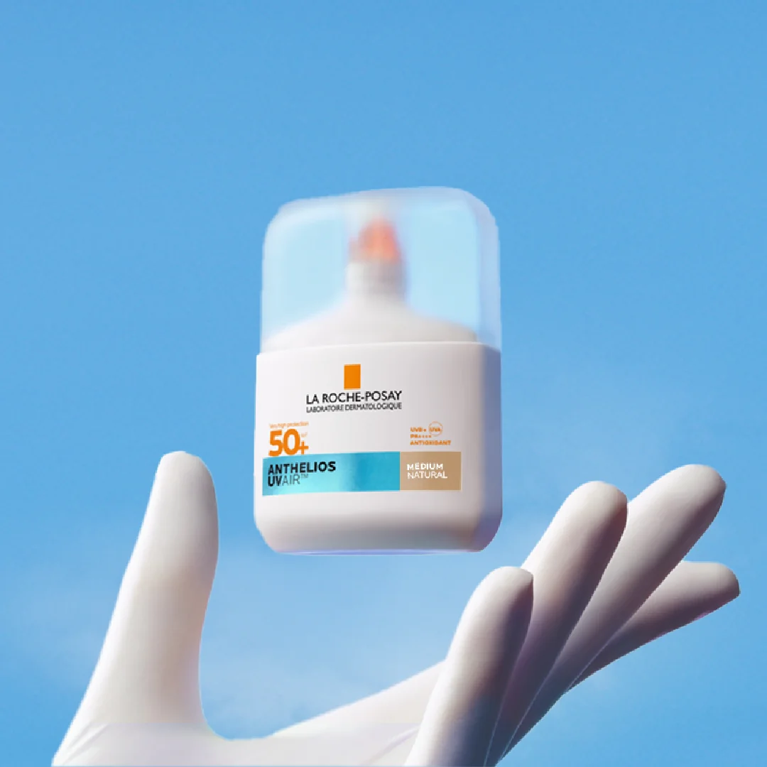 Serum de fata cu protectie solara SPF 50+ Nuanta Medium Natural Anthelios UVAir, 50ml, La Roche-Posay