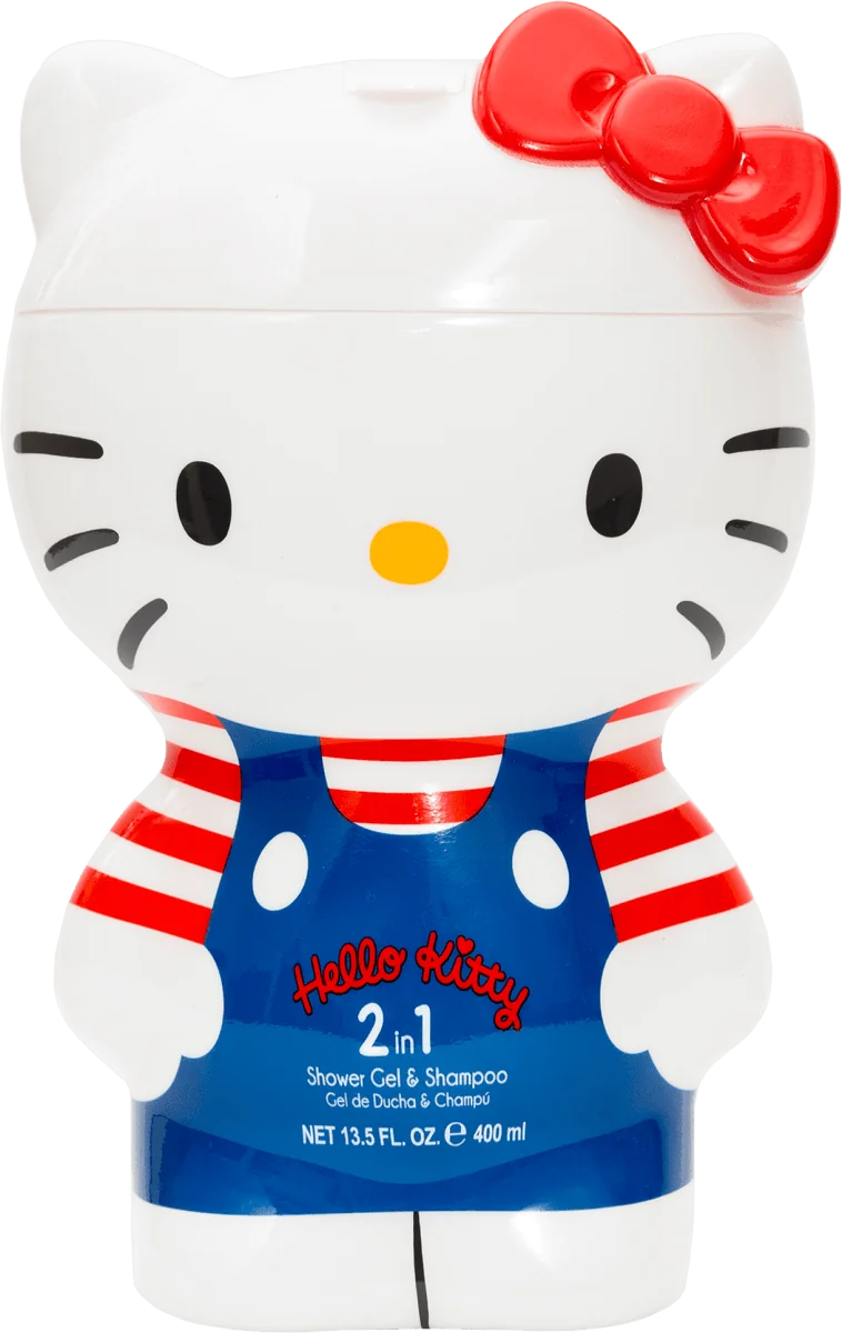 Gel de dus si sampon figurina 2D Hello Kitty, 400ml, Airval