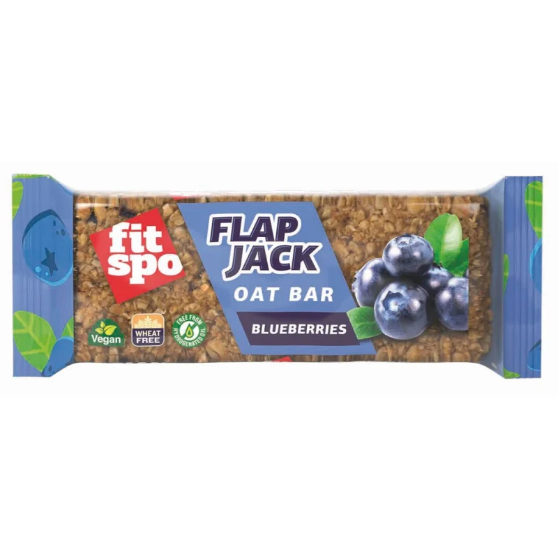 Baton de ovaz cu afine Flapjack, 80g, FitSpo