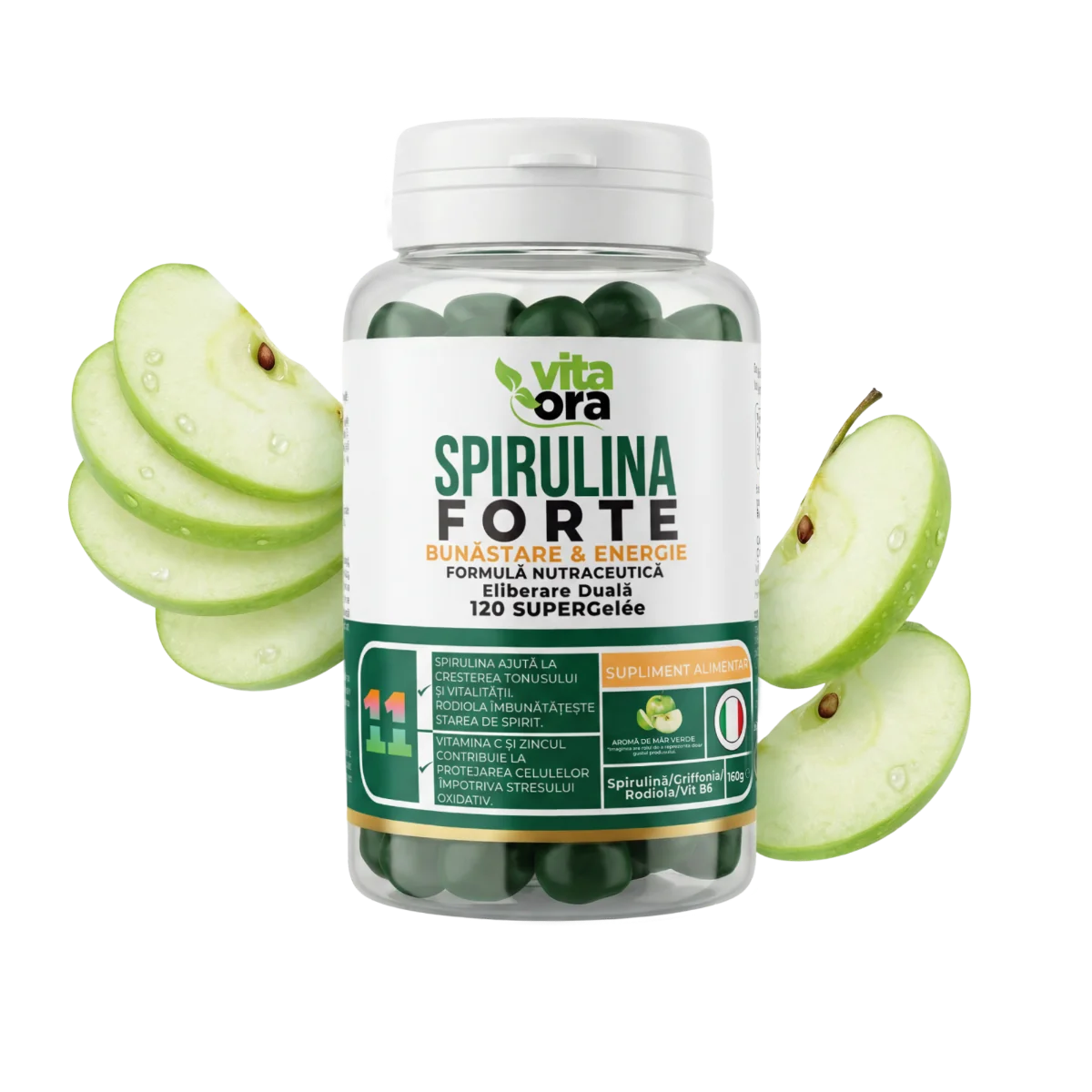 Spirulina forte, 120 jeleuri, Vita Ora