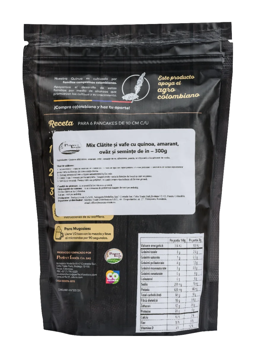 Amestec de clatite si vafe cu quinoa, amarant si ovaz, 300g, Selectum
