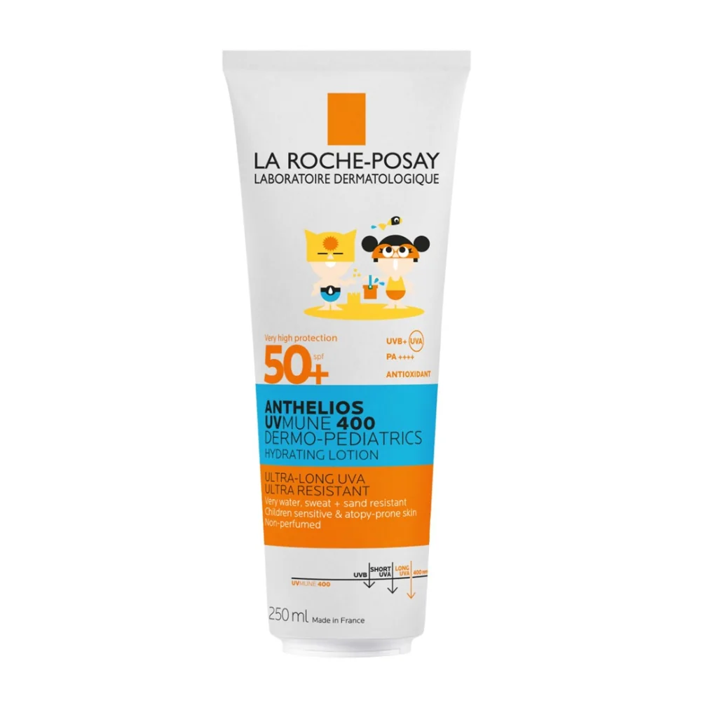 Lapte hidratant cu protectie solara potrivit pentru pielea copiilor SPF50+ Anthelios UVMUNE 400 , 250ml, La Roche-Posay