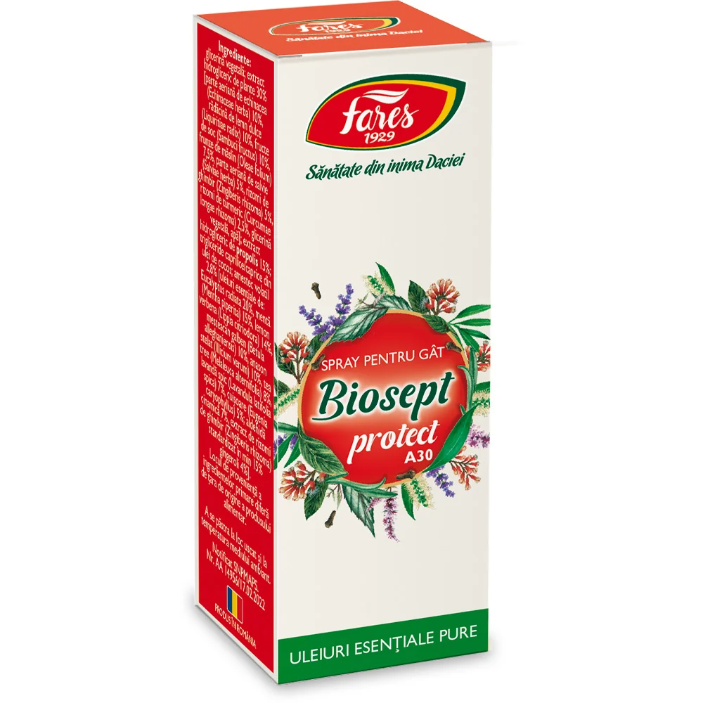 Spray pentru gat Biosept, 20ml, Fares