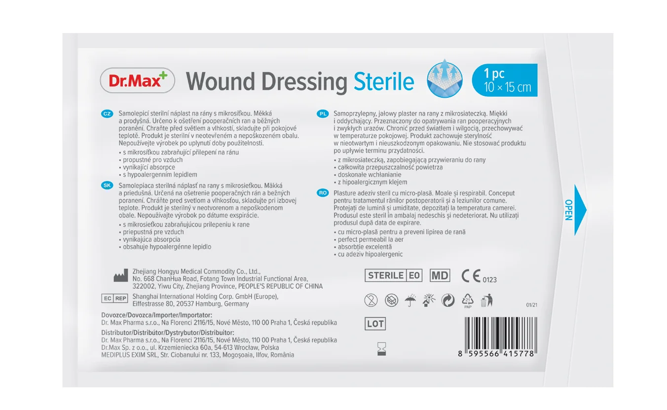 Dr. Max Plasture steril 10x15cm, 1 bucata