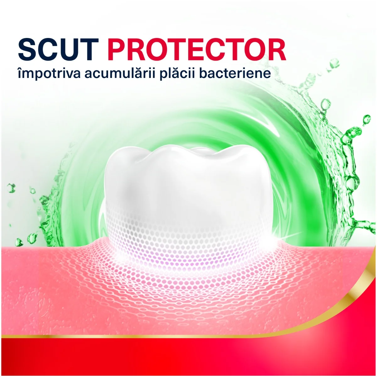 Apa de gura fara alcool Active Gum Health Herbal Mint, 500ml, Parodontax