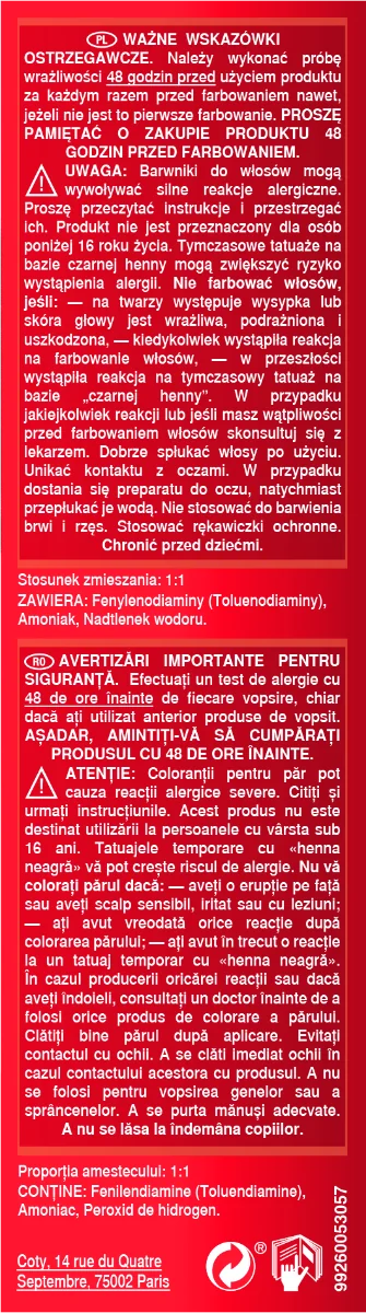 Vopsea de par permanenta 6/45 Rosu Granat, 110ml, Londa