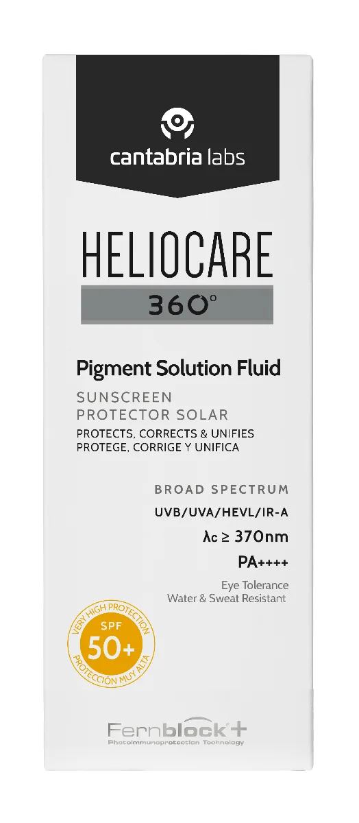 Fluid solar pentru fata cu SPF50+ Pigment Solution Fluid Heliocare 360º, 50ml, Cantabria Labs