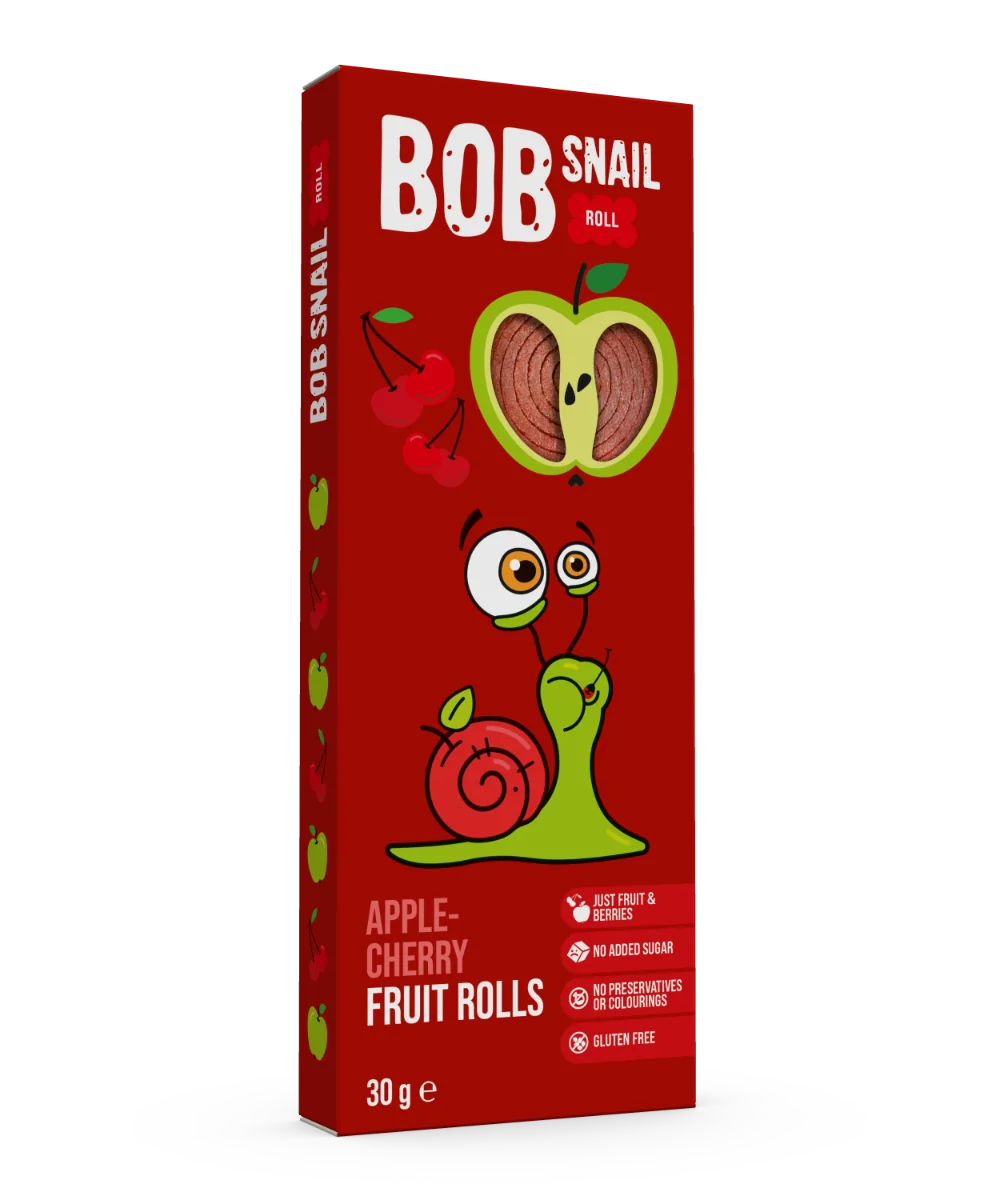 Rulou din mere si cirese, 30g, Bob Snail