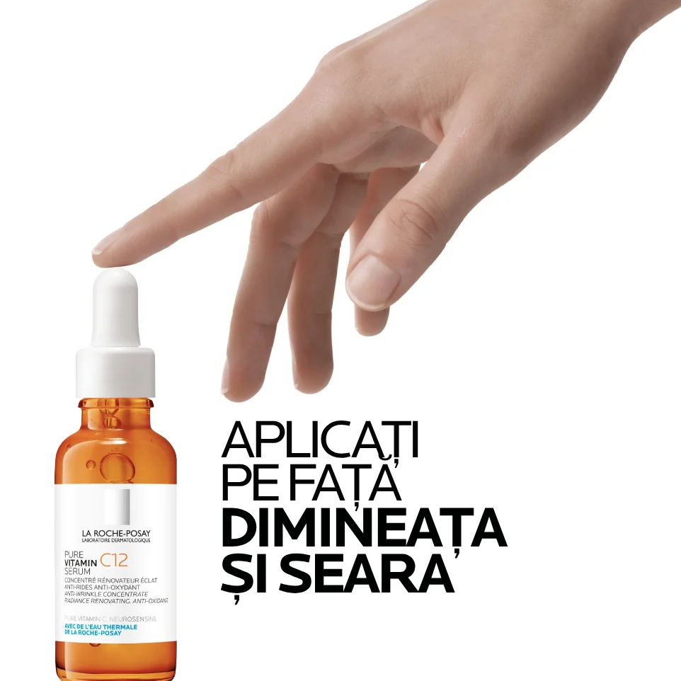 Ser cu vitamina C 12% pura cu eficacitate antirid, 30ml, La Roche-Posay