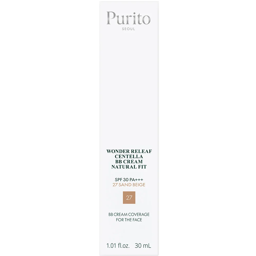 BB Cream cu SPF30 PA+++ Wonder Releaf Centella 27 Sand Beige, 30ml, Purito