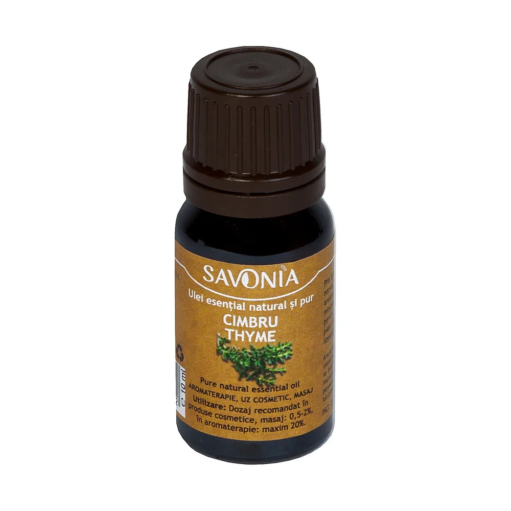 Ulei esential natural si pur de cimbru, 10ml, Savonia