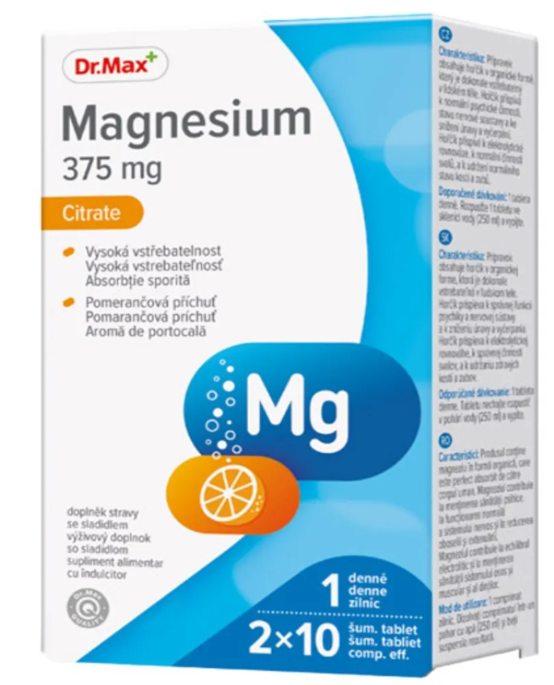 Dr.Max Magneziu 375mg, 20 comprimate efervescente
