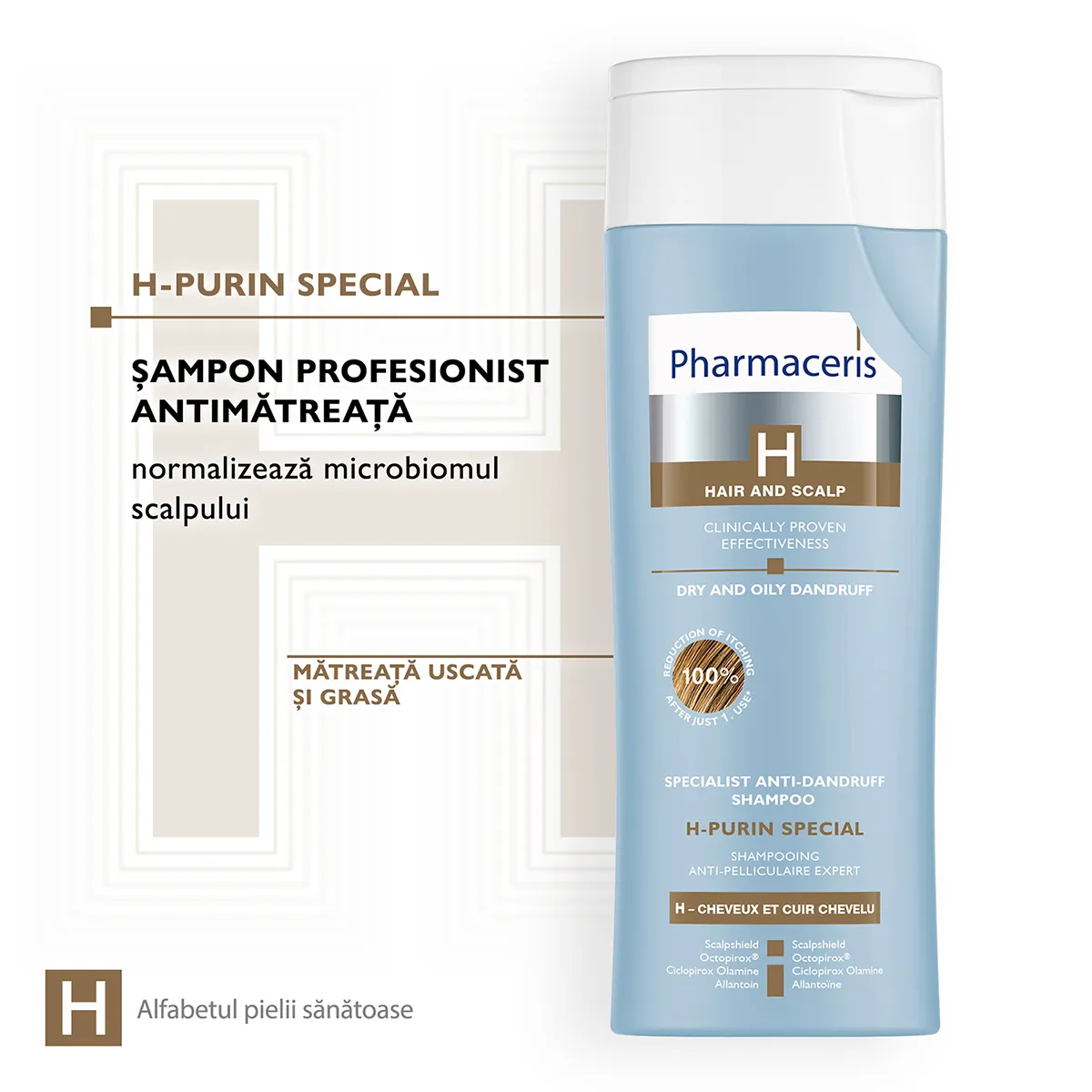 Sampon anti-matreata purin special H, 250ml, Pharmaceris 