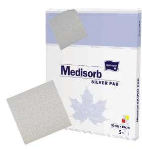 Pansament cu Argint Silver Pad Medisorb 10x20cm, 5 bucati, Matopat