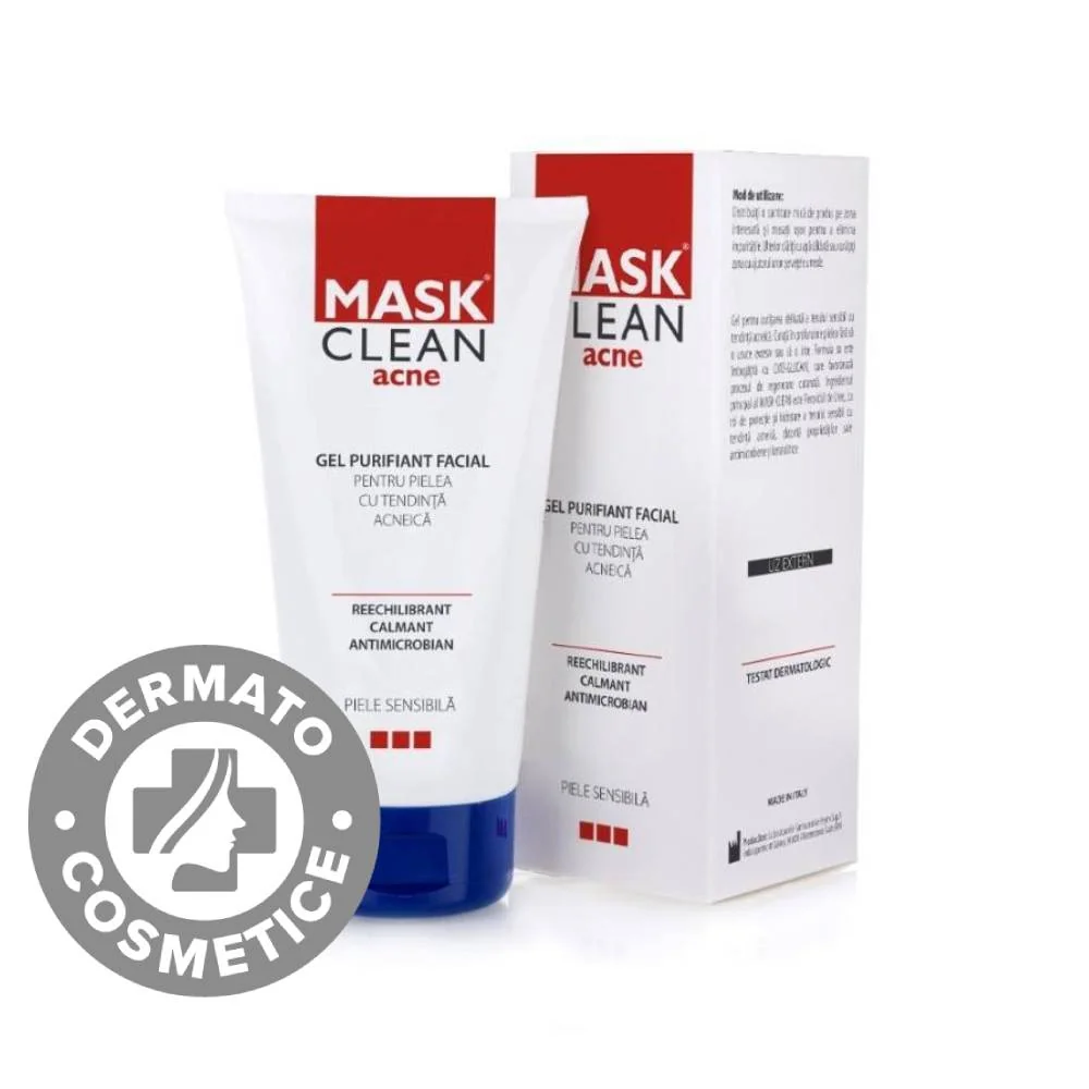 Mask Clean Acne gel purifiant facial, 150 ml, Meditrina Pharmaceuticals 