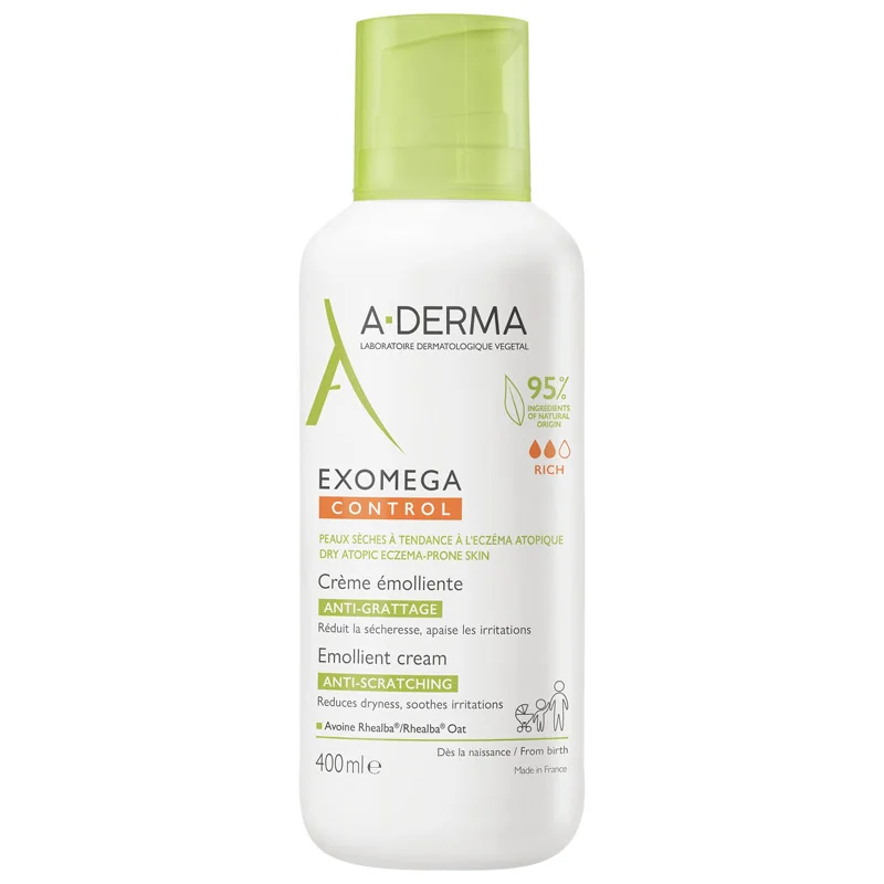 Crema emolienta Exomega Control, 400ml, A-Derma