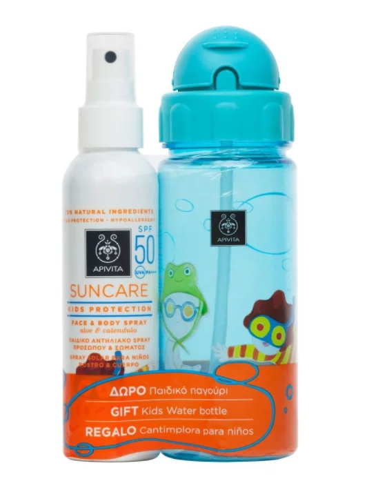 Apivita Spray Sun Kids cu SPF 50 + Sticla Cadou, 150ml