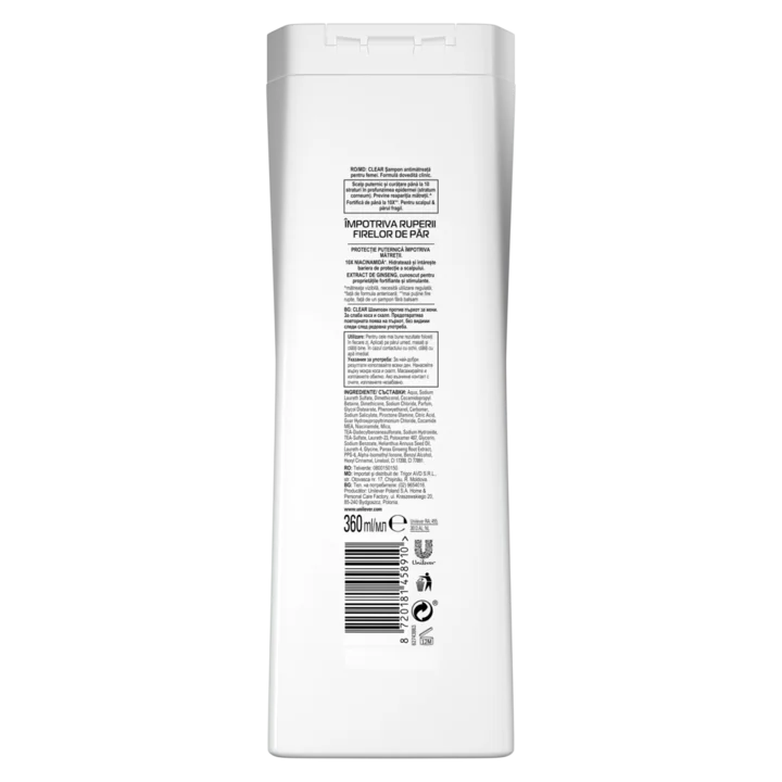 Sampon antimatreata, 360ml, Clear