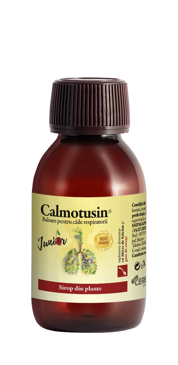 Calmotusin Junior cu gust de cirese, 100ml, Dacia Plant
